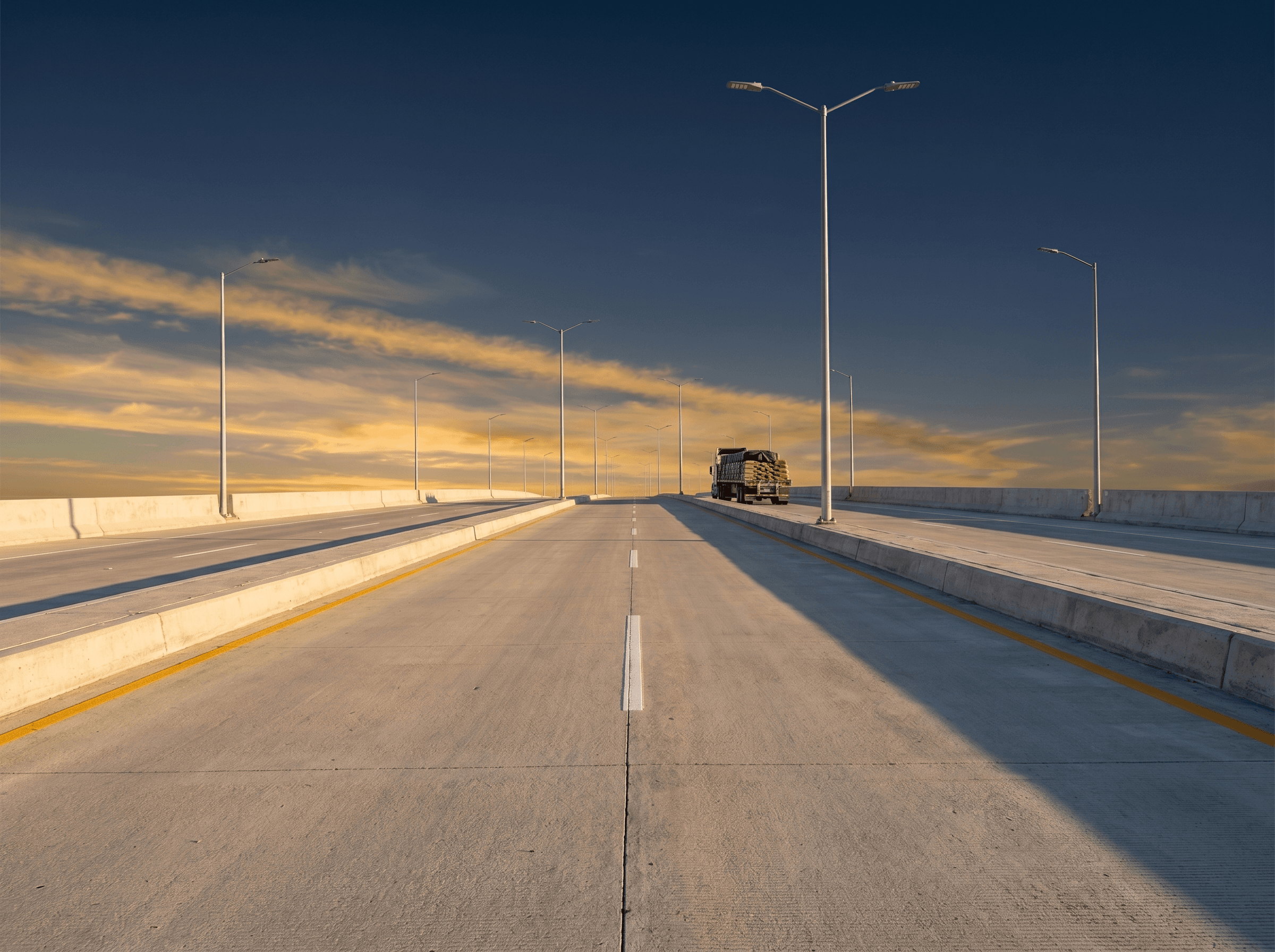 Vialidades de concreto premium — La Sierra Industrial Park